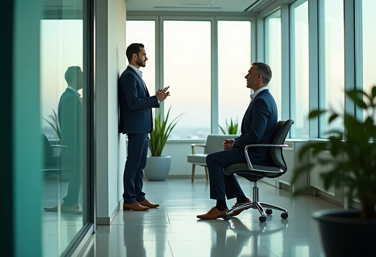 Discussion avec un agent immobilier
