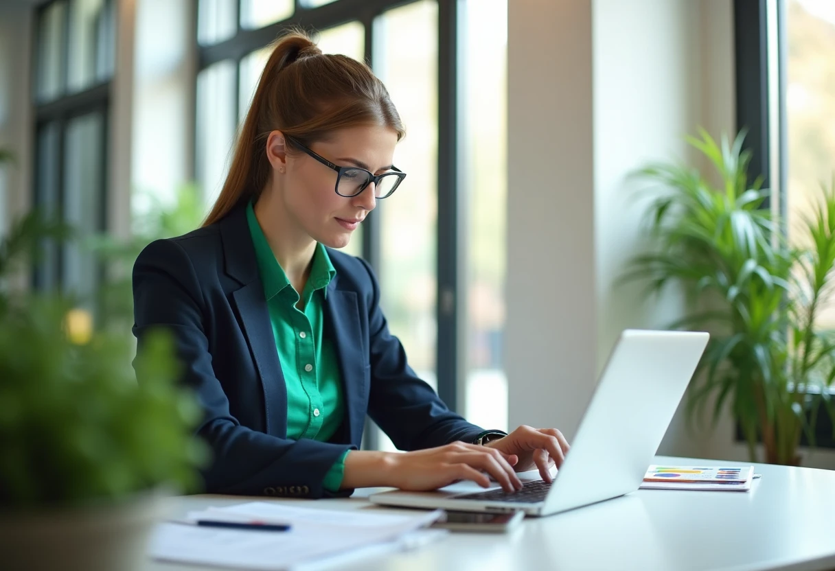 Real estate agent comparing listings