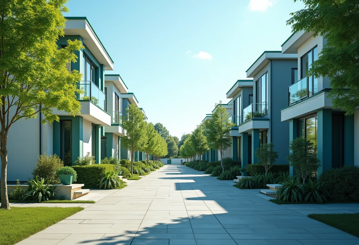 Vue d'un quartier résidentiel moderne